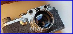 Vintage Leica IIIC Rangefinder 35mm camera + Extras 5cm f2 Summitar lens Germany