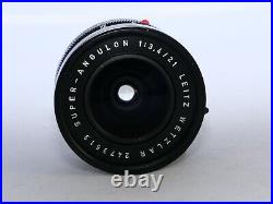 Vintage Leica Super Angulon-M 21mm f3.4 lens. 12501 Hood. Leica M4, M6, Leica MP