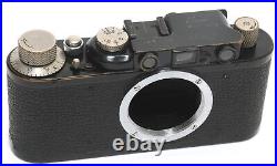 Vintage Leitz Leica IID 35mm film camera body black screw mount