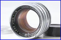 Vintage MINT Canon 50mm F1.8 Chrome Silver L39 LTM Leica Mount Lens From JAPAN