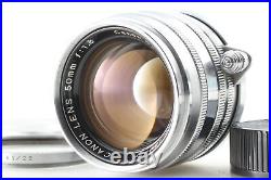 Vintage MINT Canon 50mm F1.8 Chrome Silver L39 LTM Leica Mount Lens From JAPAN