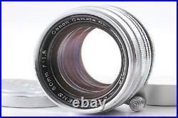 Vintage MINT Canon 50mm f1.8 Chrome Silver L39 LTM Leica Mount Lens From JAPAN