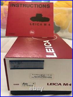 Vintage NEW (NOS) LEICA M4 Film Camera Serial No. 1270402 with ELMAR 2.8 50mm Lens