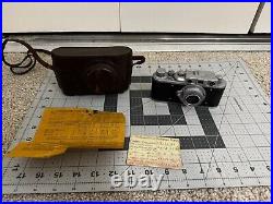 Vintage Zorki Camera Industar-22 35mm, N5079735, SovietUSSR Leica Copy With Papers