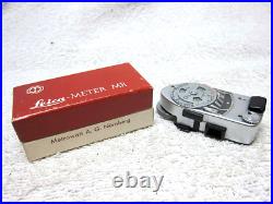 WORKING Vintage Leitz LEICA Chrome METER MR for M2 M3 M4 Camera withBOX. Lightmeter