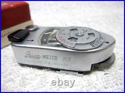 WORKING Vintage Leitz LEICA Chrome METER MR for M2 M3 M4 Camera withBOX. Lightmeter