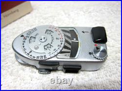 WORKING Vintage Leitz LEICA Chrome METER MR for M2 M3 M4 Camera withBOX. Lightmeter