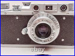 Zorki 1 Film Camera 35 mm with lens Industar 22 Vintage Soviet Copy Leica USSR