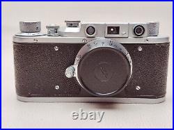 Zorki 1 Film Camera 35 mm with lens Industar 22 Vintage Soviet Copy Leica USSR