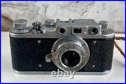 Zorki 1 Film Camera 35 mm with lens Industar 22 Vintage Soviet Copy Leica USSR