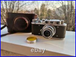 Zorki-1 Russian Rangefinder camera copy LEICA 35mm lens INDUSTAR-22 3.5/50